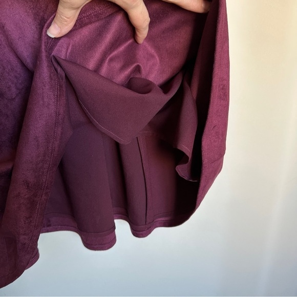 BCBGMaxazria Darra Faux Suede Dress in Bordeaux 6 - Picture 7 of 9